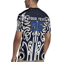 Custom Aotearoa Ngati Tuwharetoa Rugby Jersey Maori Tribal Pattern Mix Poutama