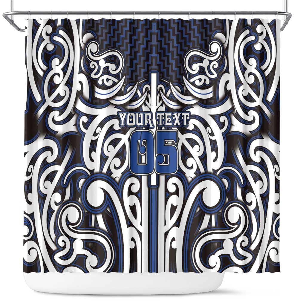 Custom Aotearoa Ngati Tuwharetoa Shower Curtain Maori Tribal Pattern Mix Poutama