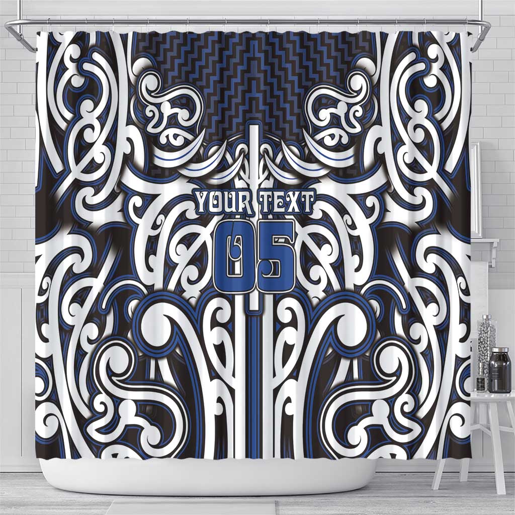 Custom Aotearoa Ngati Tuwharetoa Shower Curtain Maori Tribal Pattern Mix Poutama