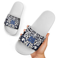 Custom Aotearoa Ngati Tuwharetoa Slide Sandals Maori Tribal Pattern Mix Poutama
