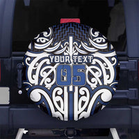 Custom Aotearoa Ngati Tuwharetoa Spare Tire Cover Maori Tribal Pattern Mix Poutama