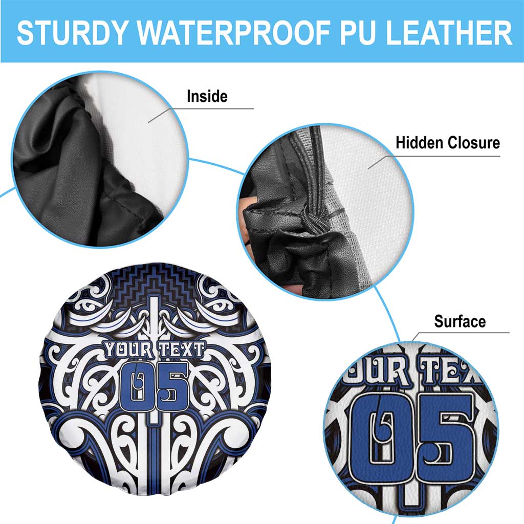 Custom Aotearoa Ngati Tuwharetoa Spare Tire Cover Maori Tribal Pattern Mix Poutama