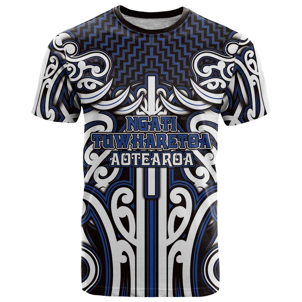 Custom Aotearoa Ngati Tuwharetoa T Shirt Maori Tribal Pattern Mix Poutama