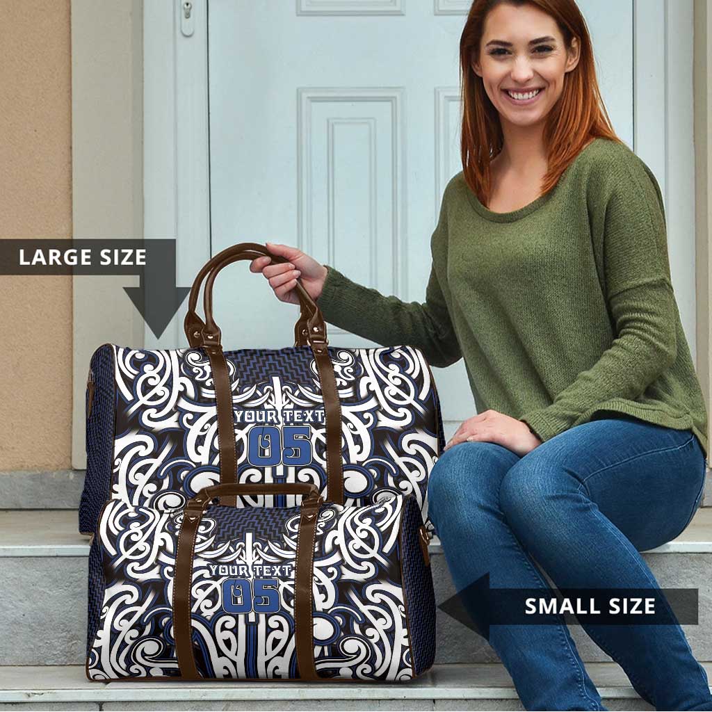 Custom Aotearoa Ngati Tuwharetoa Travel Bag Maori Tribal Pattern Mix Poutama