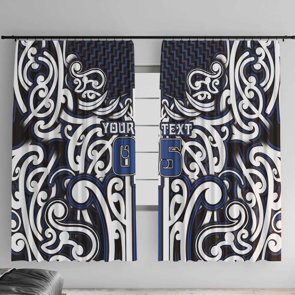 Custom Aotearoa Ngati Tuwharetoa Window Curtain Maori Tribal Pattern Mix Poutama