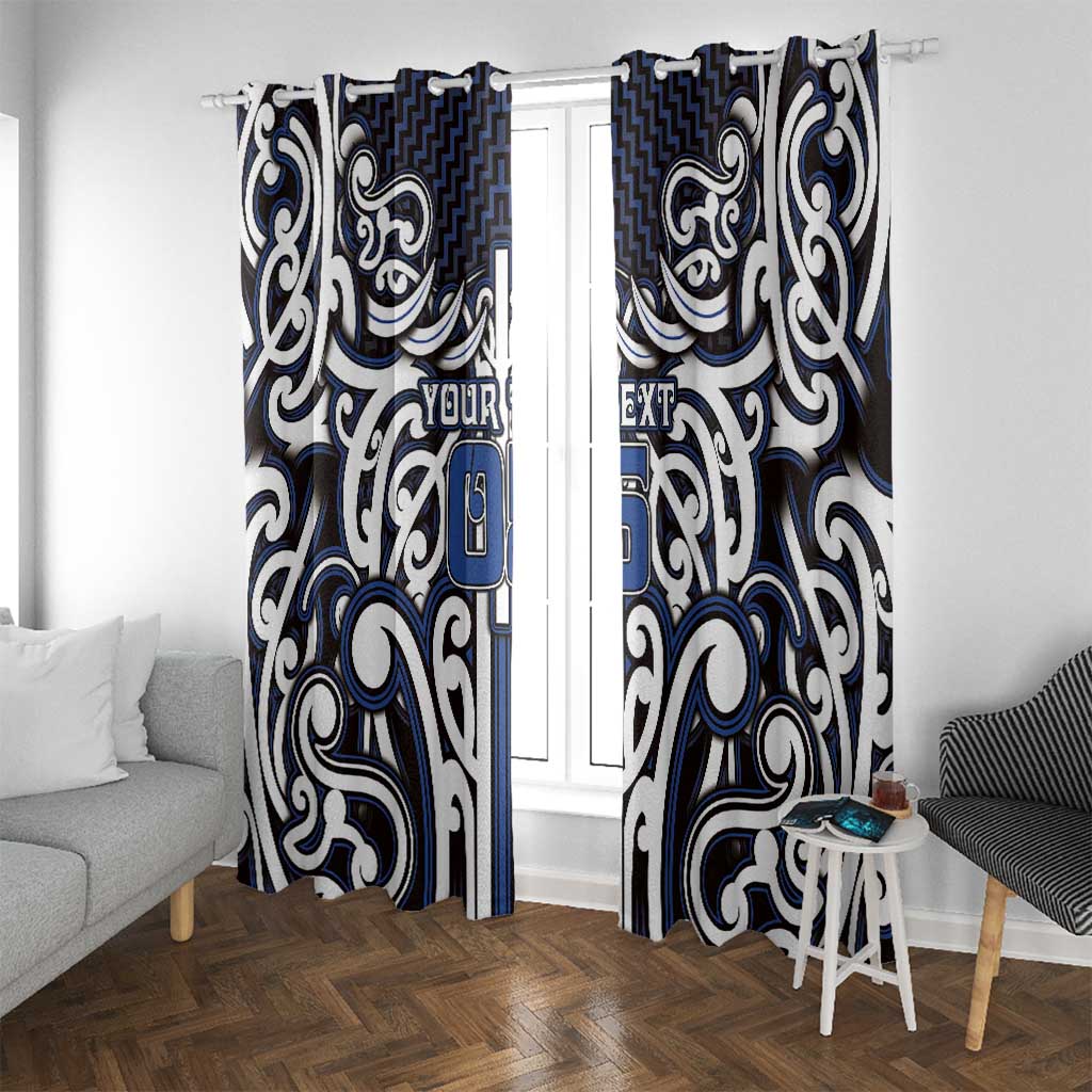 Custom Aotearoa Ngati Tuwharetoa Window Curtain Maori Tribal Pattern Mix Poutama