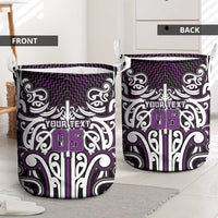 Custom Aotearoa Rangitane Laundry Basket Maori Tribal Pattern Mix Poutama