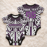 Custom Aotearoa Rangitane Baby Onesie Maori Tribal Pattern Mix Poutama LT05 - Polynesian Pride