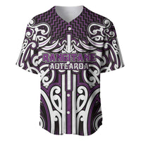 Custom Aotearoa Rangitane Baseball Jersey Maori Tribal Pattern Mix Poutama