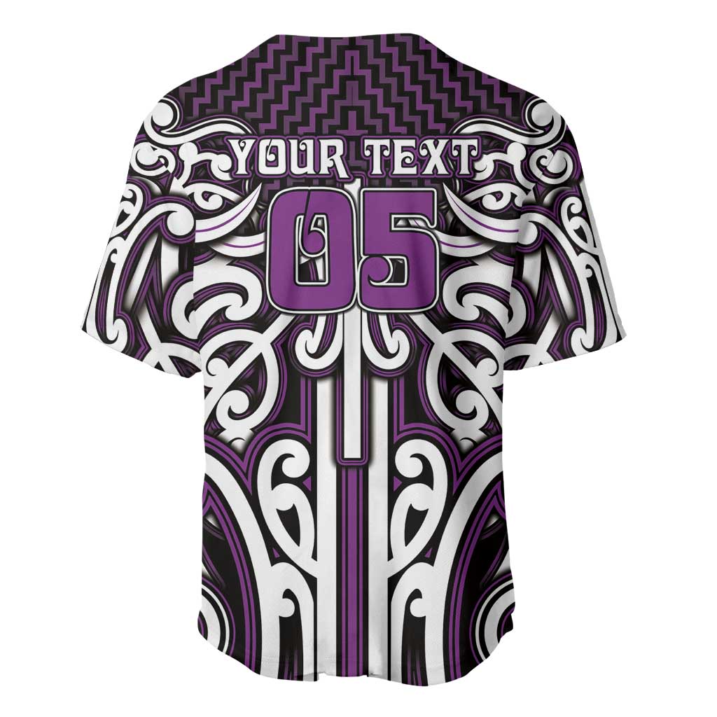 Custom Aotearoa Rangitane Baseball Jersey Maori Tribal Pattern Mix Poutama