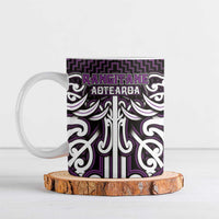 Custom Aotearoa Rangitane Ceramic Mug Maori Tribal Pattern Mix Poutama