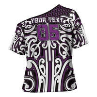Custom Aotearoa Rangitane Cross Shoulder Shirt Maori Tribal Pattern Mix Poutama