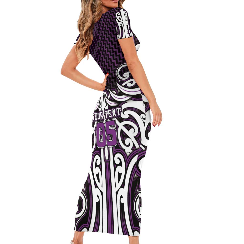 Custom Aotearoa Rangitane Family Matching Short Sleeve Bodycon Dress and Hawaiian Shirt Maori Tribal Pattern Mix Poutama LT05 - Polynesian Pride