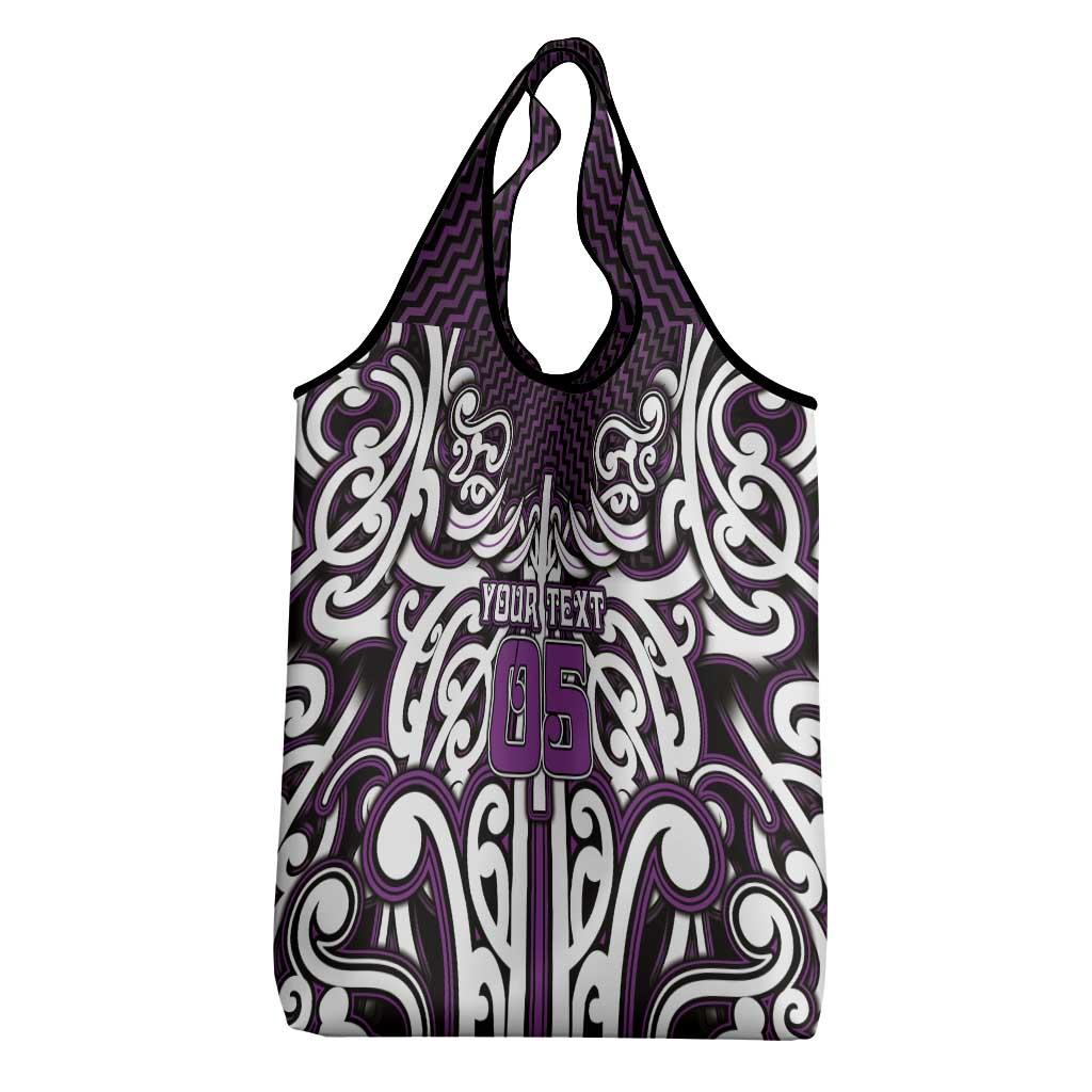 Custom Aotearoa Rangitane Grocery Bag Maori Tribal Pattern Mix Poutama