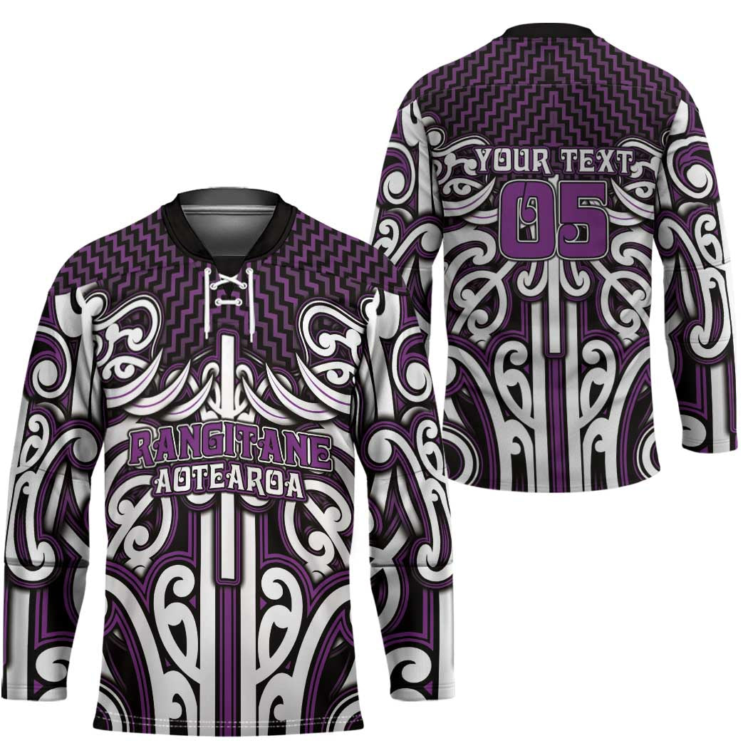 Custom Aotearoa Rangitane Hockey Jersey Maori Tribal Pattern Mix Poutama
