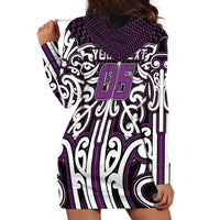 Custom Aotearoa Rangitane Hoodie Dress Maori Tribal Pattern Mix Poutama