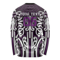 Custom Aotearoa Rangitane Long Sleeve Shirt Maori Tribal Pattern Mix Poutama