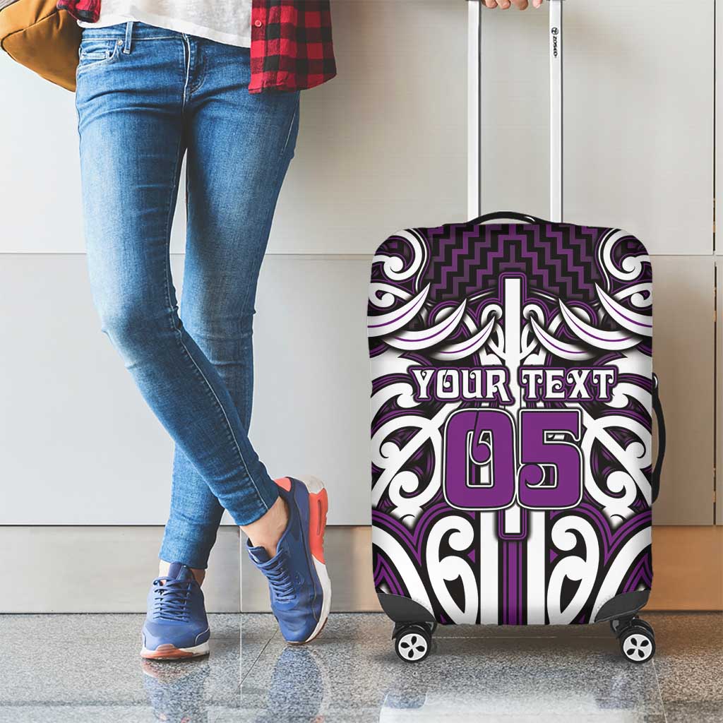 Custom Aotearoa Rangitane Luggage Cover Maori Tribal Pattern Mix Poutama