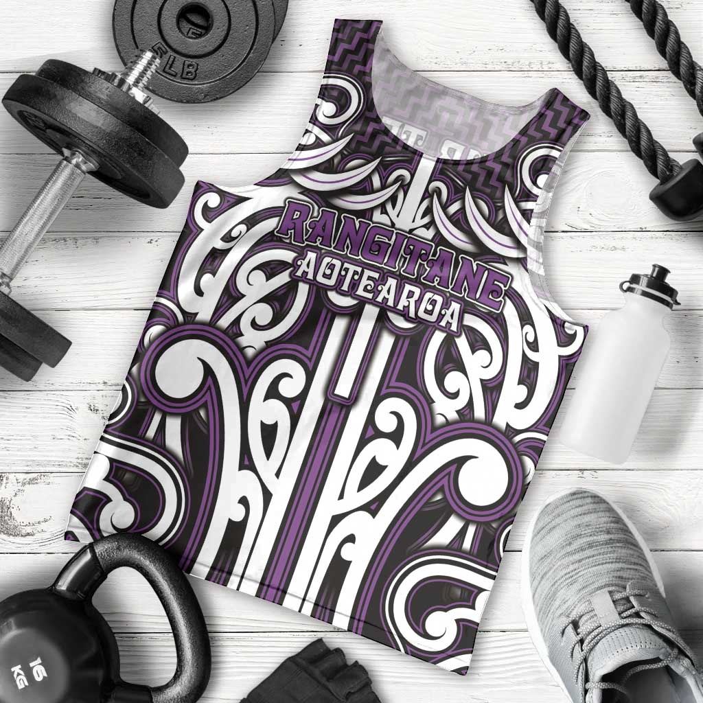 Custom Aotearoa Rangitane Men Tank Top Maori Tribal Pattern Mix Poutama