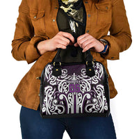 Custom Aotearoa Rangitane Shoulder Handbag Maori Tribal Pattern Mix Poutama