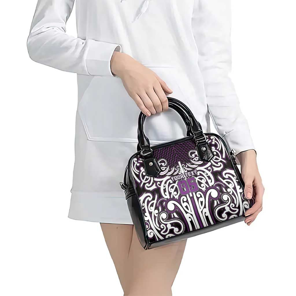 Custom Aotearoa Rangitane Shoulder Handbag Maori Tribal Pattern Mix Poutama