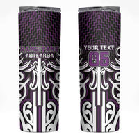 Custom Aotearoa Rangitane Skinny Tumbler Maori Tribal Pattern Mix Poutama