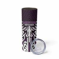 Custom Aotearoa Rangitane Skinny Tumbler Maori Tribal Pattern Mix Poutama