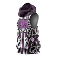 Custom Aotearoa Rangitane Sleeveless Hoodie Maori Tribal Pattern Mix Poutama