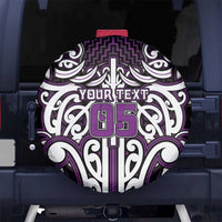 Custom Aotearoa Rangitane Spare Tire Cover Maori Tribal Pattern Mix Poutama