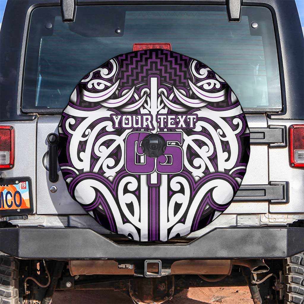 Custom Aotearoa Rangitane Spare Tire Cover Maori Tribal Pattern Mix Poutama
