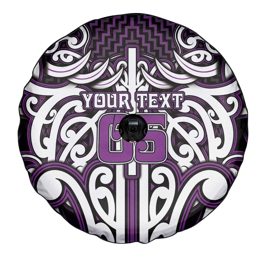 Custom Aotearoa Rangitane Spare Tire Cover Maori Tribal Pattern Mix Poutama