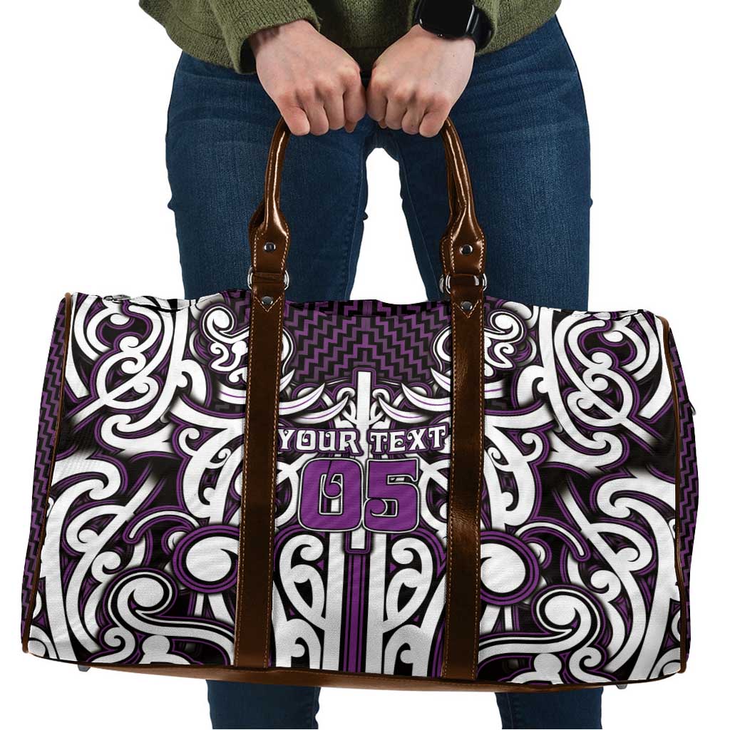 Custom Aotearoa Rangitane Travel Bag Maori Tribal Pattern Mix Poutama