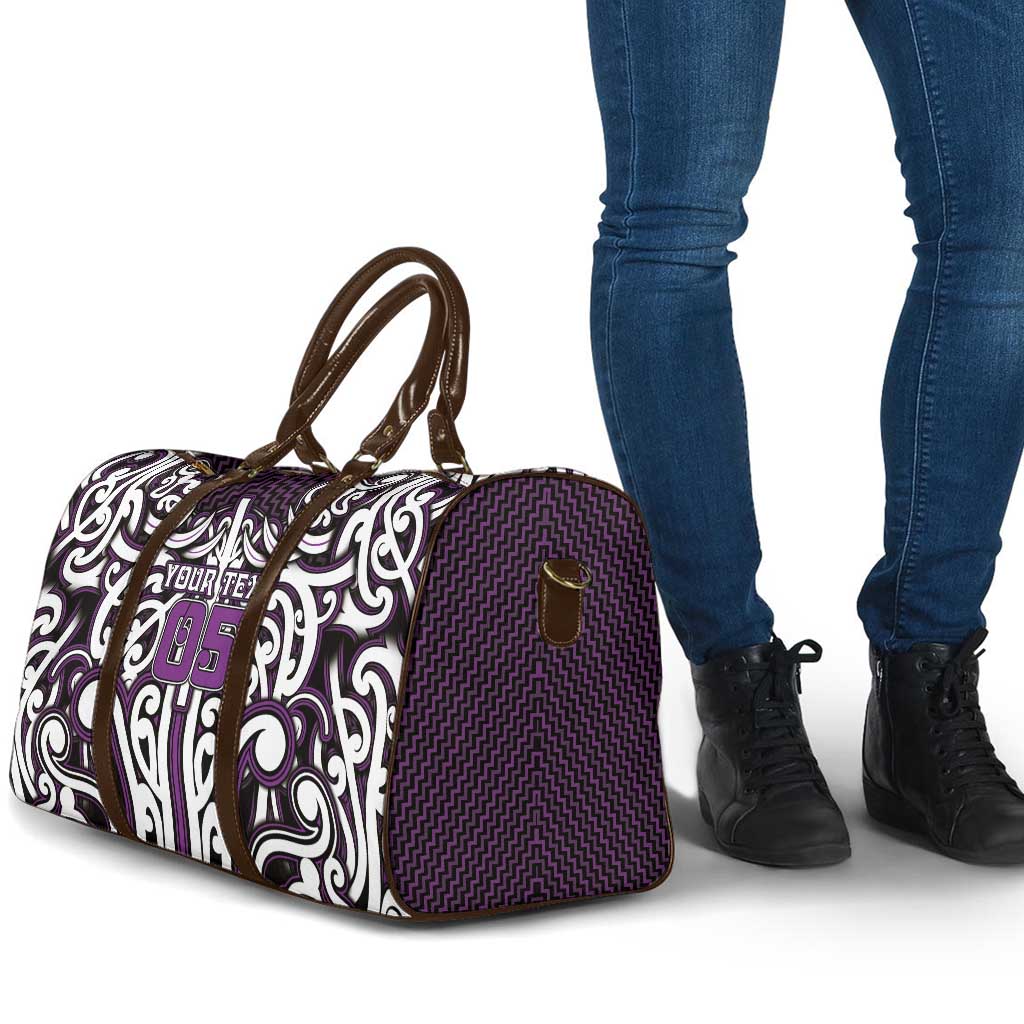 Custom Aotearoa Rangitane Travel Bag Maori Tribal Pattern Mix Poutama