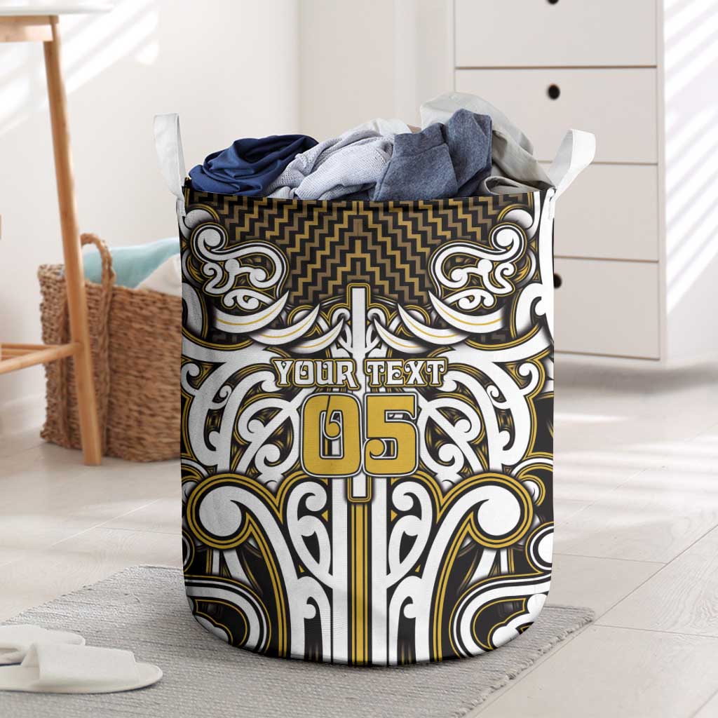 Custom Aotearoa Taranaki Laundry Basket Maori Tribal Pattern Mix Poutama