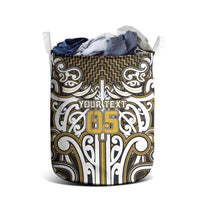 Custom Aotearoa Taranaki Laundry Basket Maori Tribal Pattern Mix Poutama