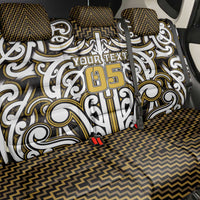 Custom Aotearoa Taranaki Back Car Seat Cover Maori Tribal Pattern Mix Poutama