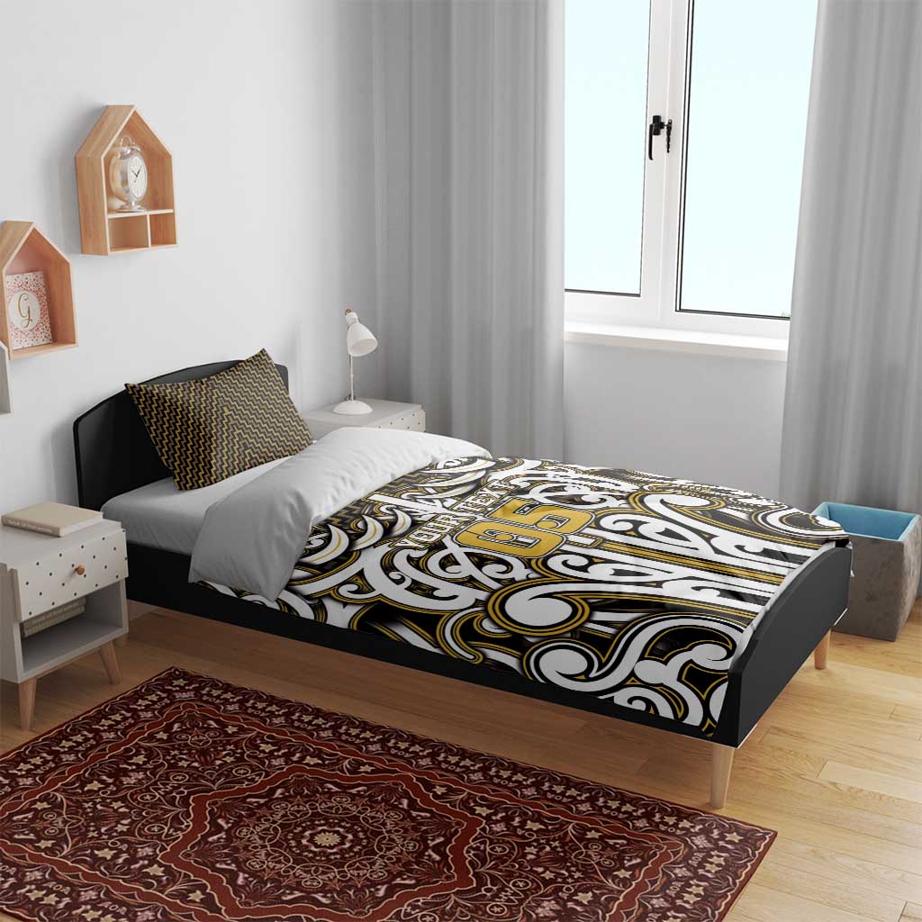 Custom Aotearoa Taranaki Bedding Set Maori Tribal Pattern Mix Poutama