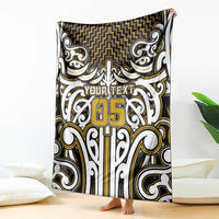 Custom Aotearoa Taranaki Blanket Maori Tribal Pattern Mix Poutama
