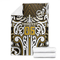 Custom Aotearoa Taranaki Blanket Maori Tribal Pattern Mix Poutama