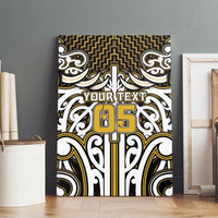 Custom Aotearoa Taranaki Canvas Wall Art Maori Tribal Pattern Mix Poutama