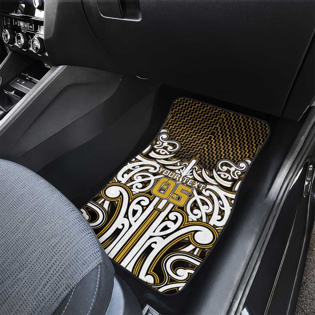 Custom Aotearoa Taranaki Car Mats Maori Tribal Pattern Mix Poutama