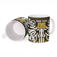 Custom Aotearoa Taranaki Ceramic Mug Maori Tribal Pattern Mix Poutama