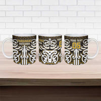 Custom Aotearoa Taranaki Ceramic Mug Maori Tribal Pattern Mix Poutama