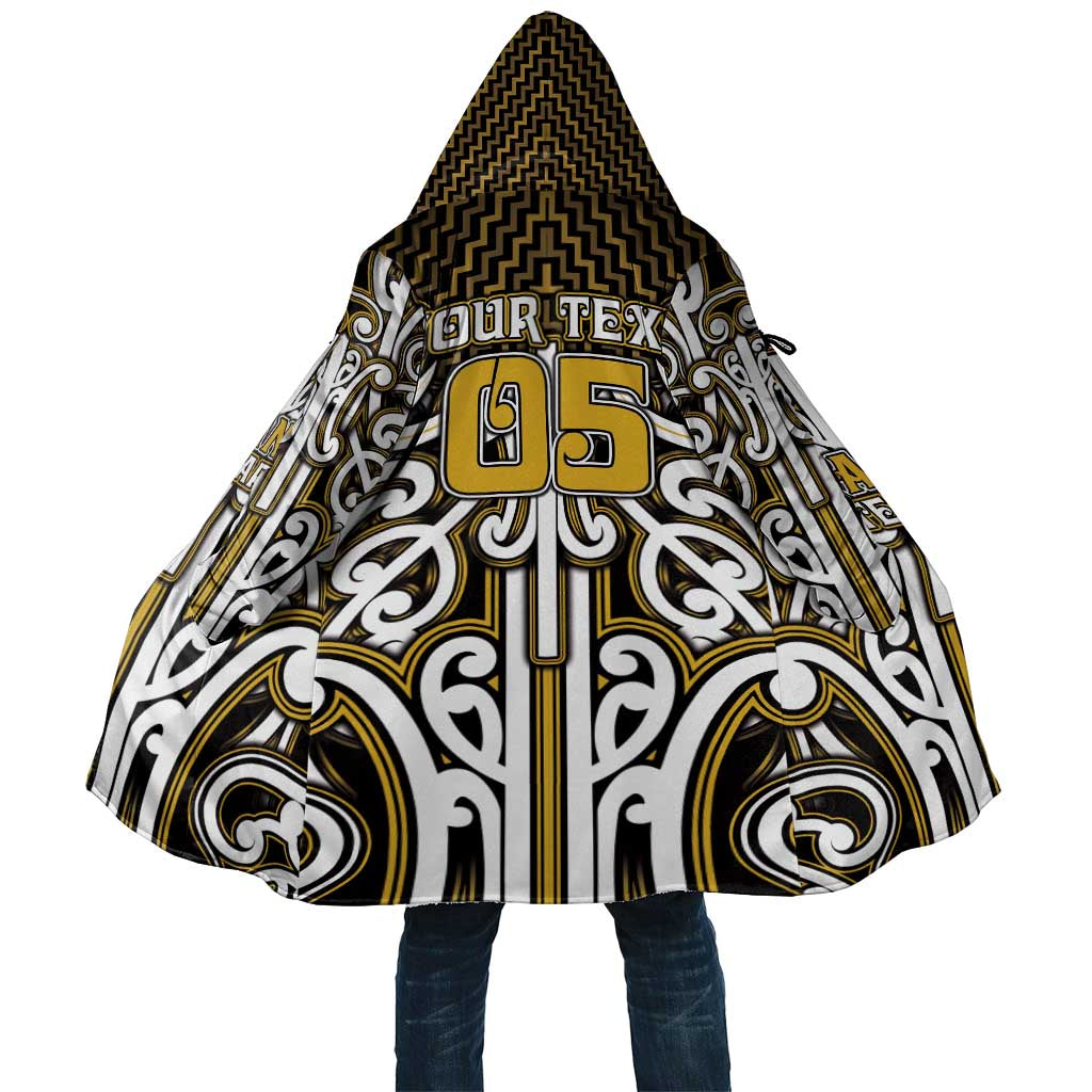 Custom Aotearoa Taranaki Cloak Maori Tribal Pattern Mix Poutama