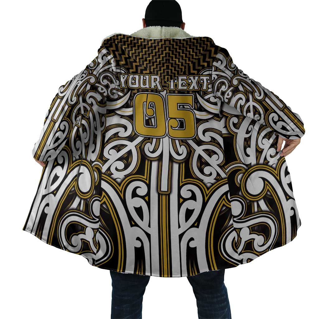 Custom Aotearoa Taranaki Cloak Maori Tribal Pattern Mix Poutama
