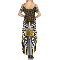 Custom Aotearoa Taranaki Family Matching Summer Maxi Dress and Hawaiian Shirt Maori Tribal Pattern Mix Poutama LT05 - Polynesian Pride