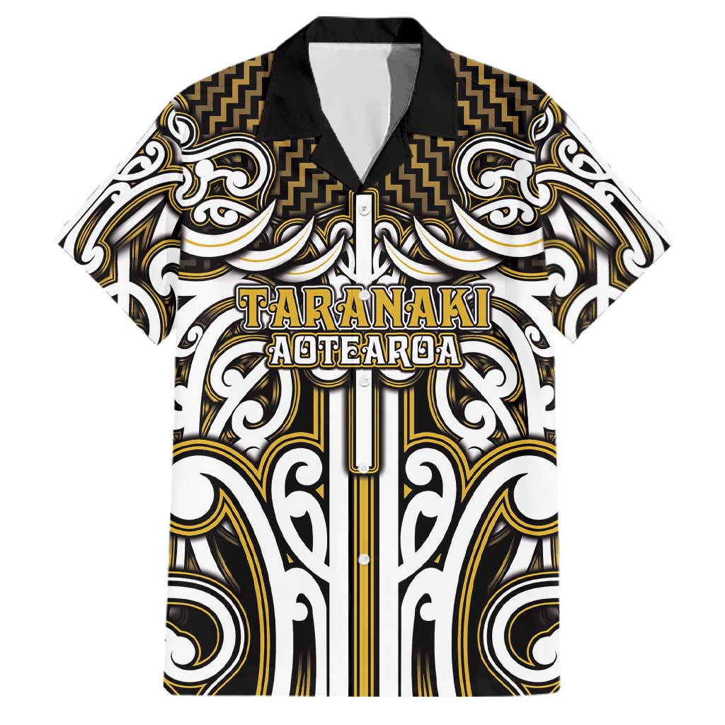 Custom Aotearoa Taranaki Family Matching Tank Maxi Dress and Hawaiian Shirt Maori Tribal Pattern Mix Poutama LT05 Dad's Shirt - Short Sleeve Yellow - Polynesian Pride