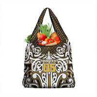 Custom Aotearoa Taranaki Grocery Bag Maori Tribal Pattern Mix Poutama