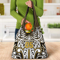 Custom Aotearoa Taranaki Grocery Bag Maori Tribal Pattern Mix Poutama
