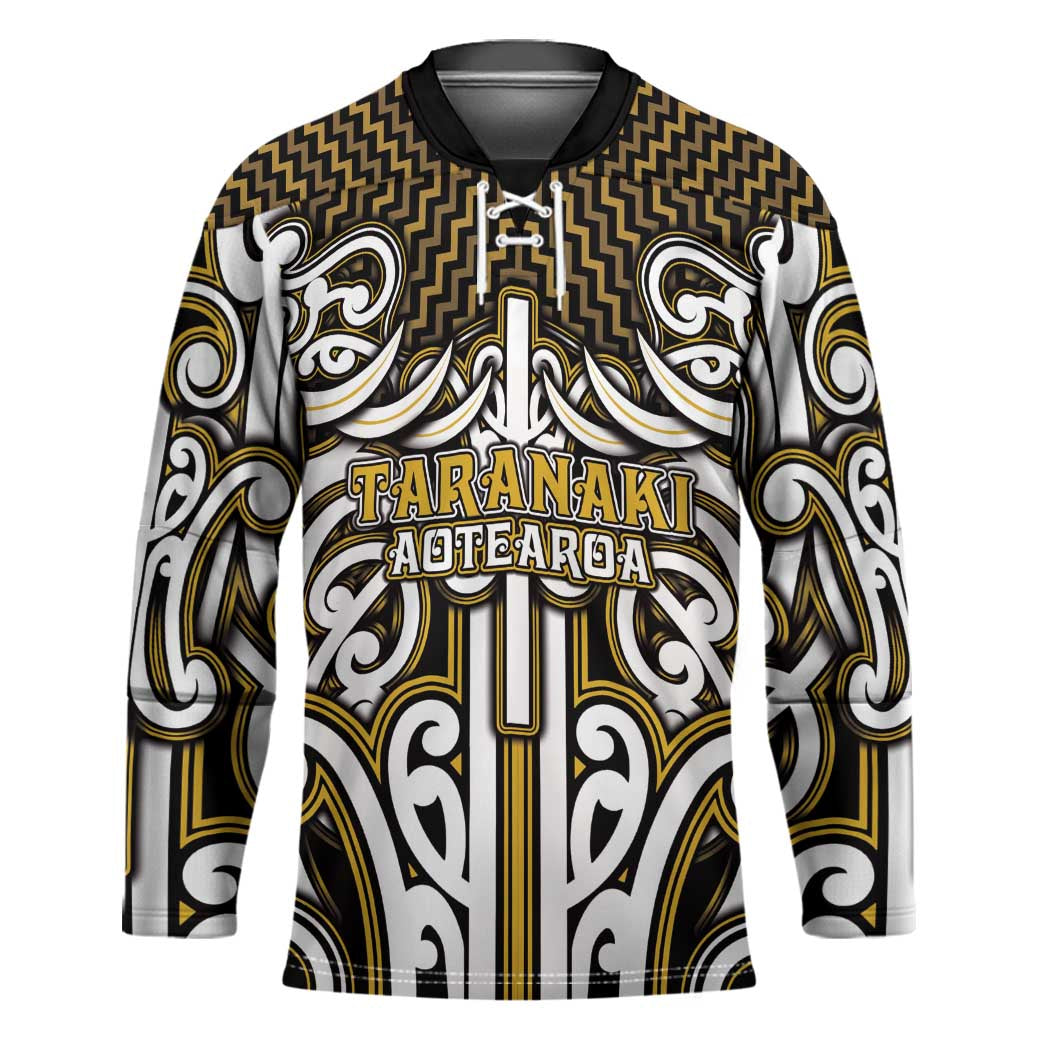 Custom Aotearoa Taranaki Hockey Jersey Maori Tribal Pattern Mix Poutama